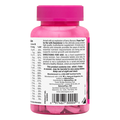 Natures Plus Power Teen (Hers) 60 Chewables