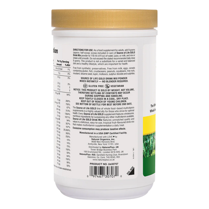 Natures Plus Source Of Life Gold Drink Mix Powder