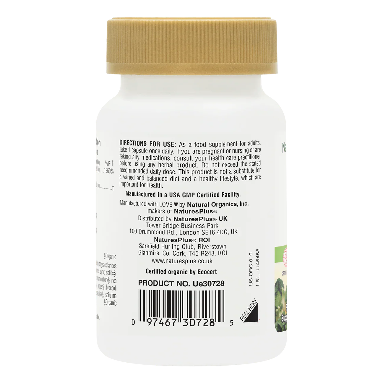Natures Plus Source Of Life Garden Organic Vitamin D3 2500Iu 60 Capsules