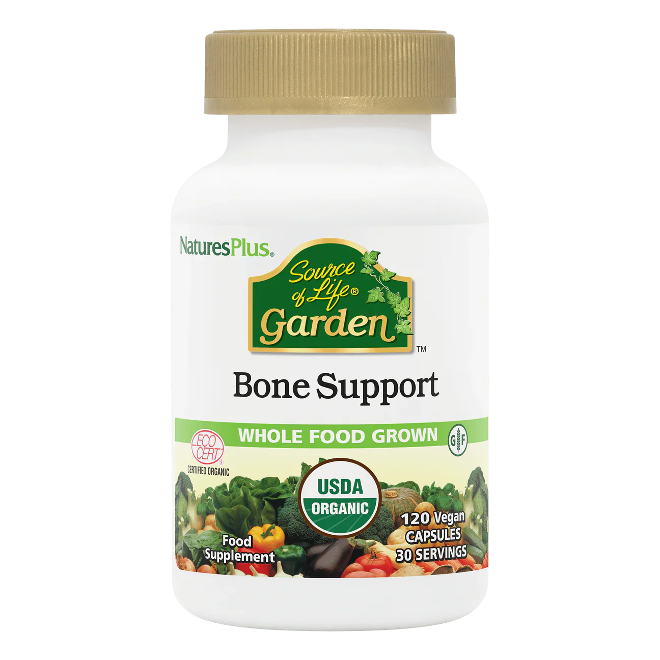 Natures Plus Source Of Life Garden Organic Bone Support 120 Capsules