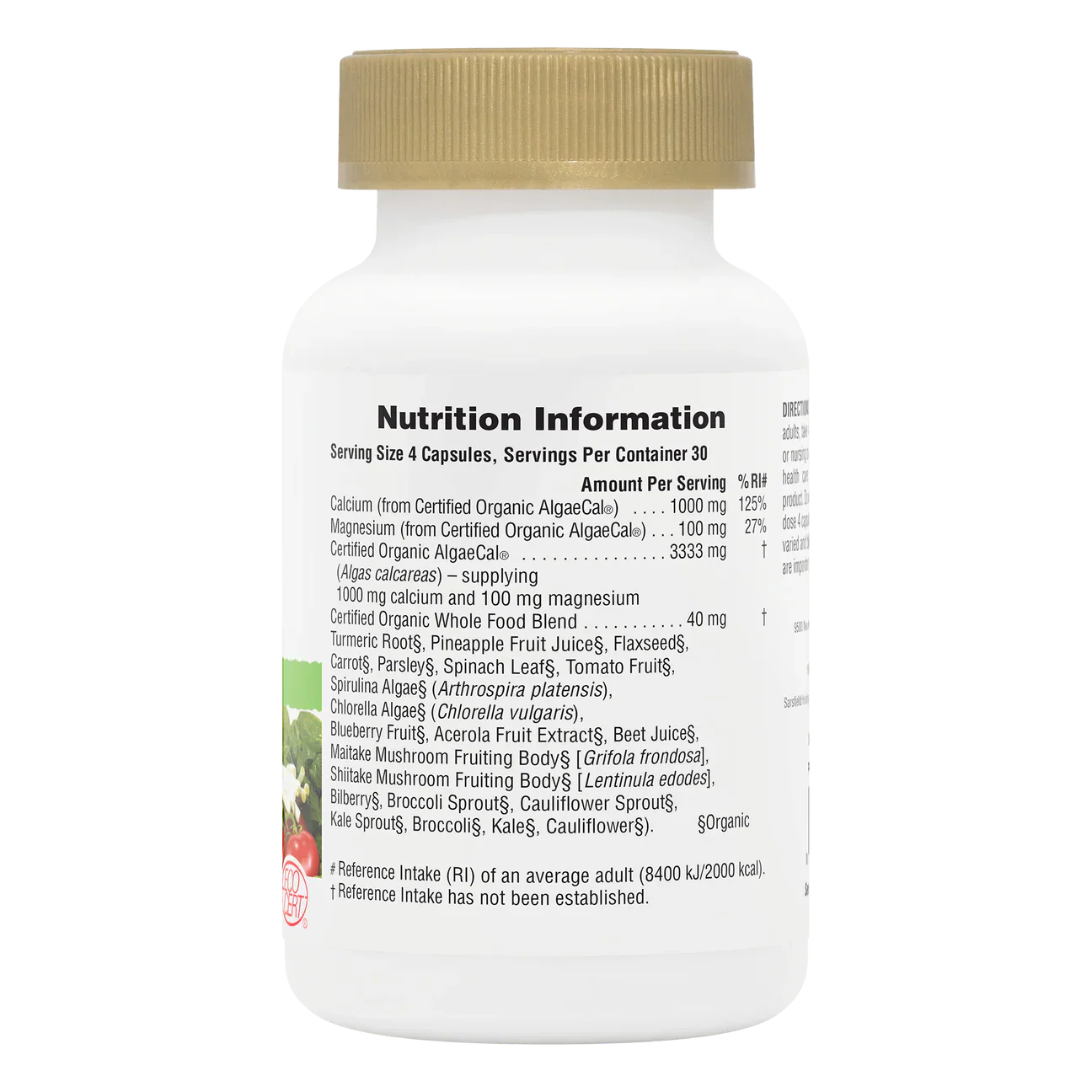Natures Plus Source Of Life Garden Organic Calcium 1000mg 120 Capsules