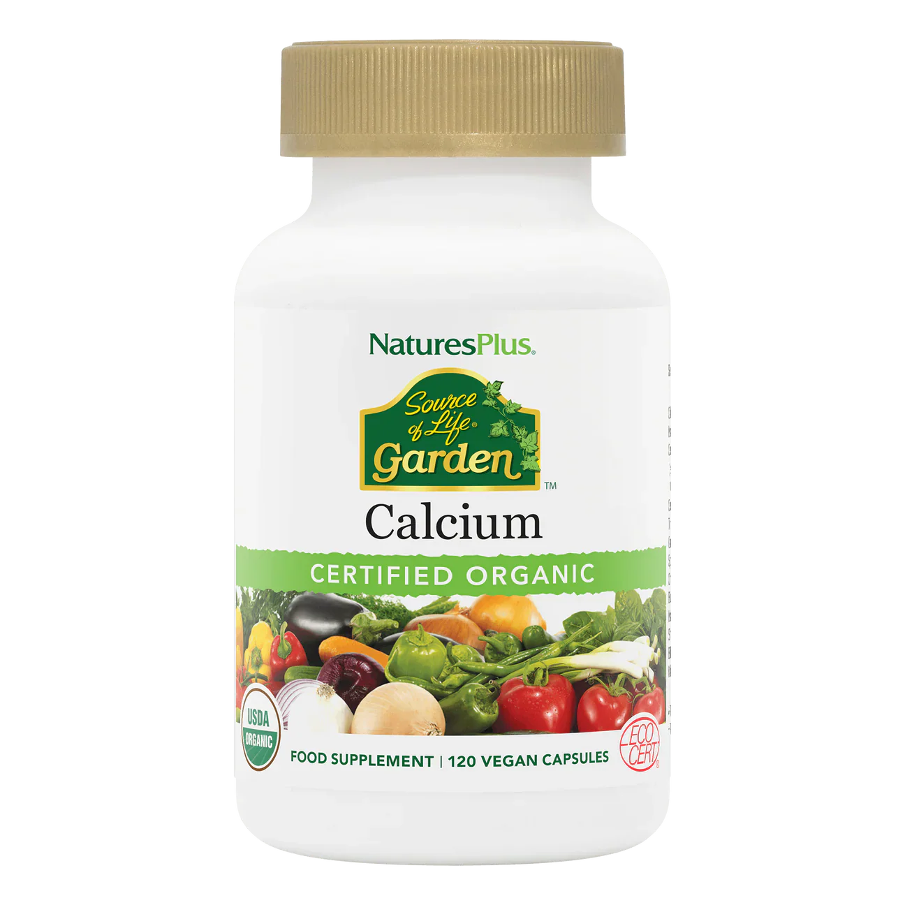 Natures Plus Source Of Life Garden Organic Calcium 1000mg 120 Capsules