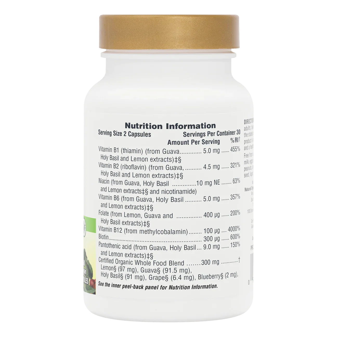 Natures Plus Source Of Life Garden Organic B Complex 60 Capsules