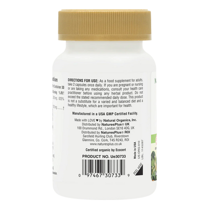 Natures Plus Source Of Life Garden Organic Vitamin C 500mg 60 Capsules