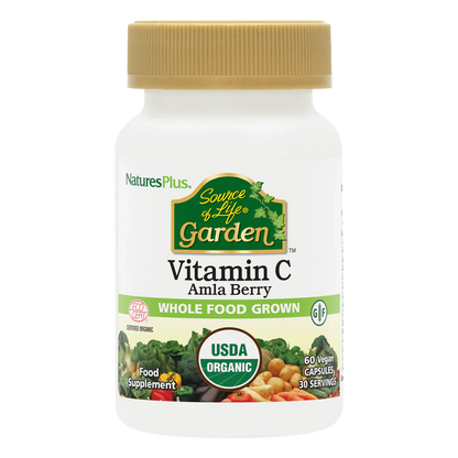 Natures Plus Source Of Life Garden Organic Vitamin C 500mg 60 Capsules