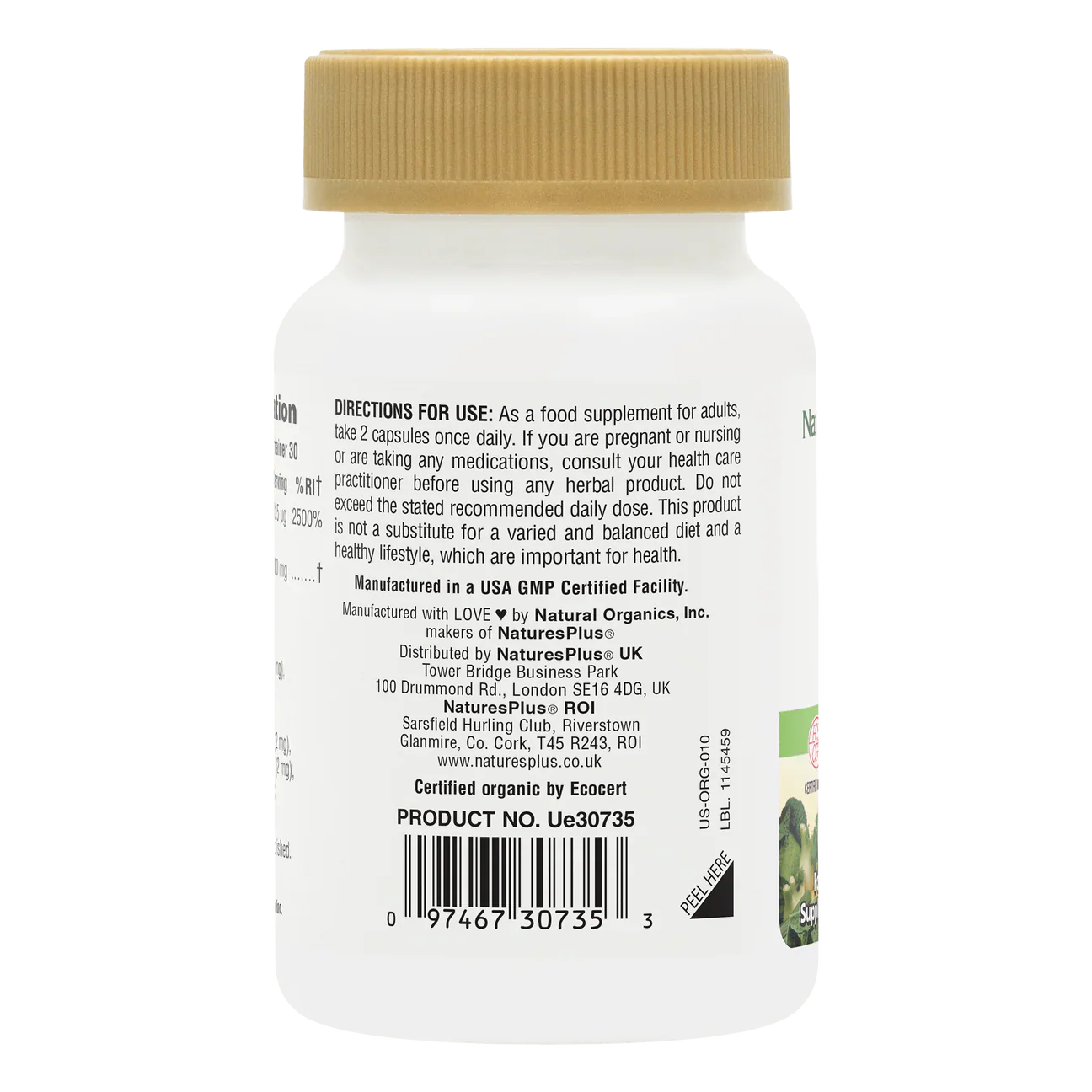 Natures Plus Source Of Life Garden Organic Vitamin D3 5000iu 60 Capsules