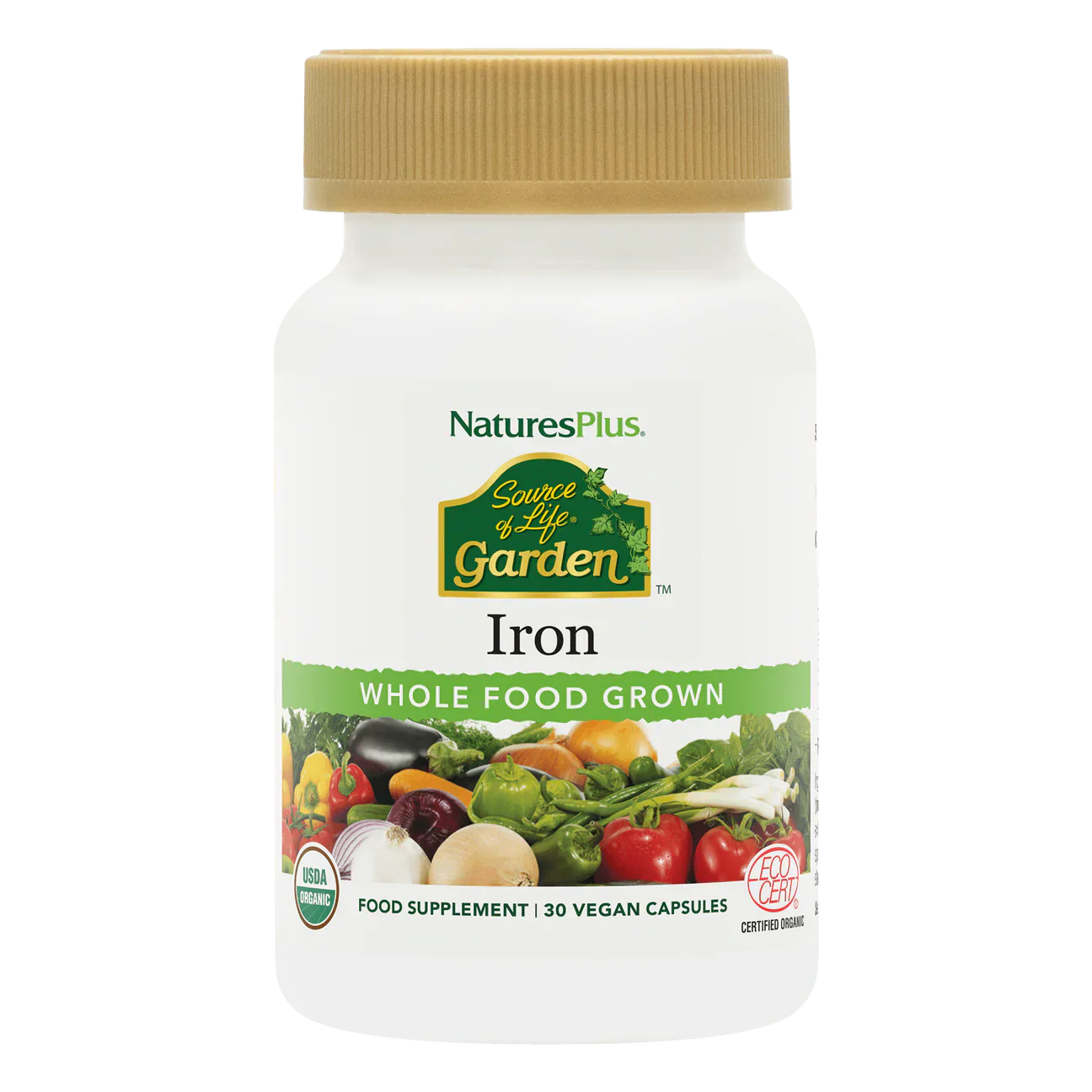Natures Plus Source Of Life Garden Organic Iron 18mg 30 Capsules