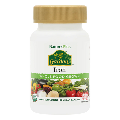 Natures Plus Source Of Life Garden Organic Iron 18mg 30 Capsules