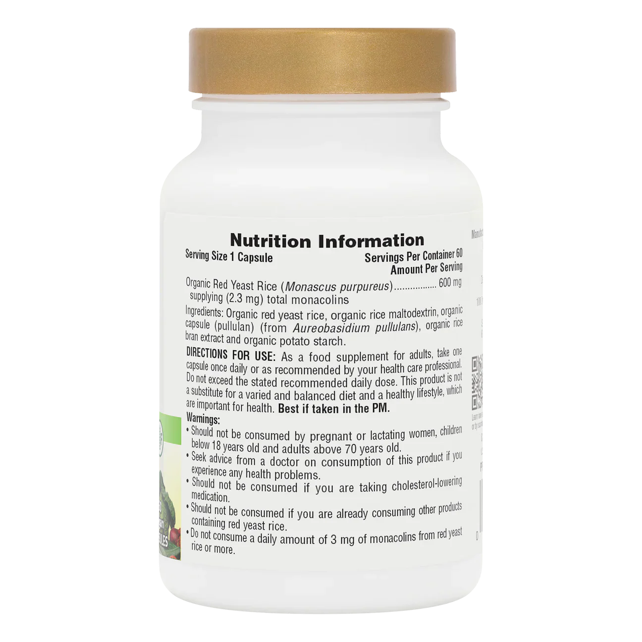 Natures Plus Source Of Life Garden Organic Red Yeast Rice 600mg 60 Capsules