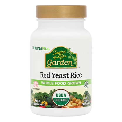 Natures Plus Source Of Life Garden Organic Red Yeast Rice 600mg 60 Capsules