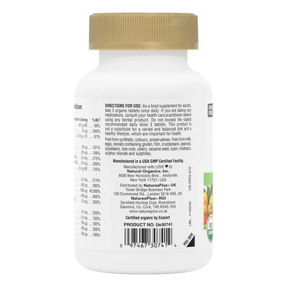 Natures Plus Source Of Life Garden Organic Mens Multi 90 Tablets
