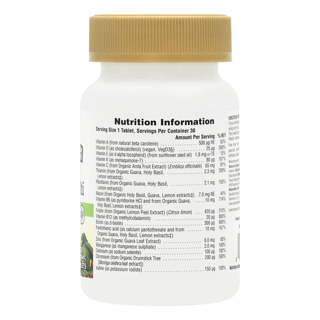 Natures Plus Source Of Life Garden Organic Mens Daily 30 Tablets