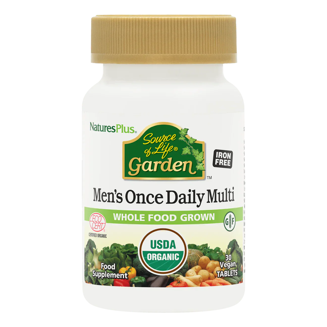 Natures Plus Source Of Life Garden Organic Mens Daily 30 Tablets