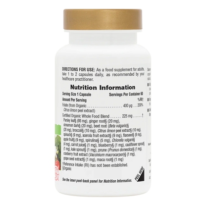 Natures Plus Source Of Life Garden Organic Folate 60 Capsules
