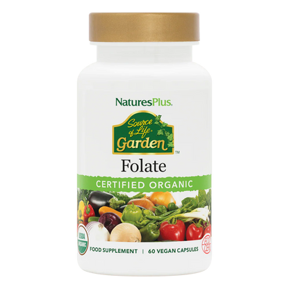 Natures Plus Source Of Life Garden Organic Folate 60 Capsules