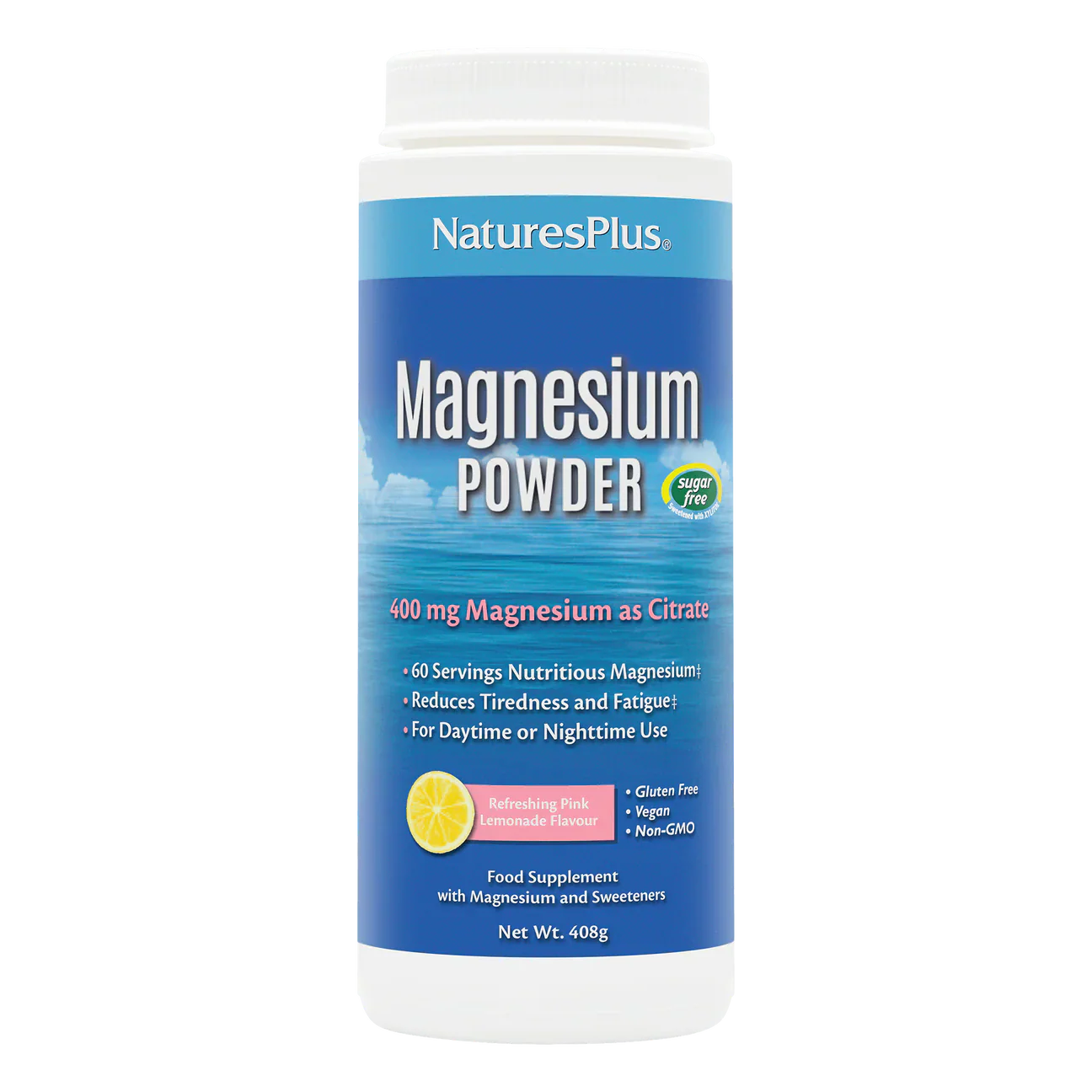 Natures Plus Pink Lemonade Magnesium Powder 408g