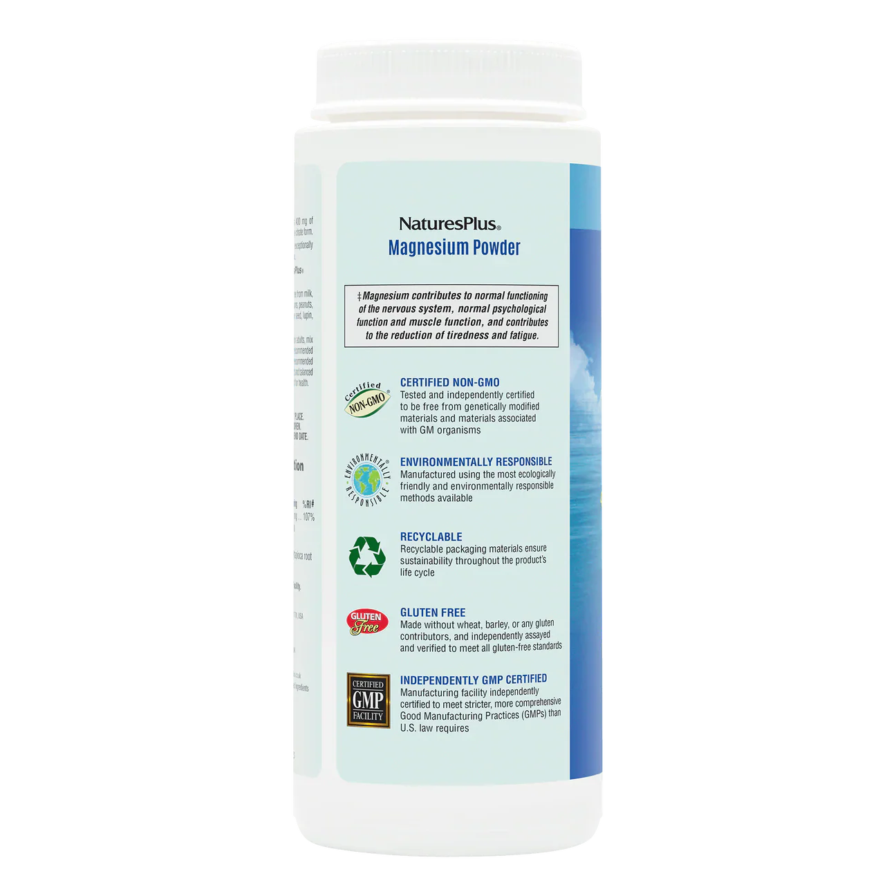 Natures Plus Unflavored Magnesium Powder 360g
