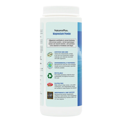 Natures Plus Unflavored Magnesium Powder 360g