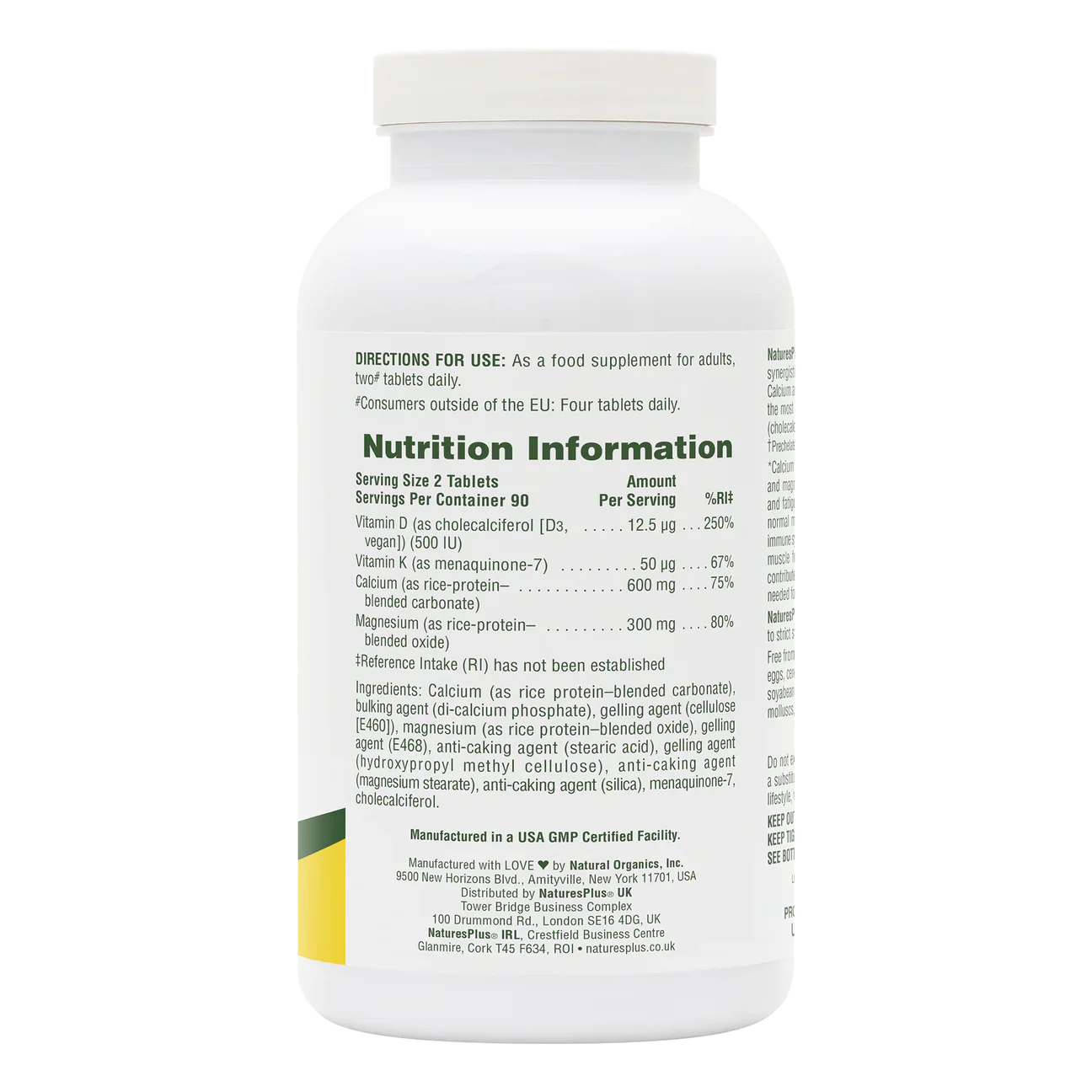 Natures Plus Cal/Mag With D3/K2