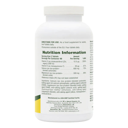 Natures Plus Cal/Mag With D3/K2