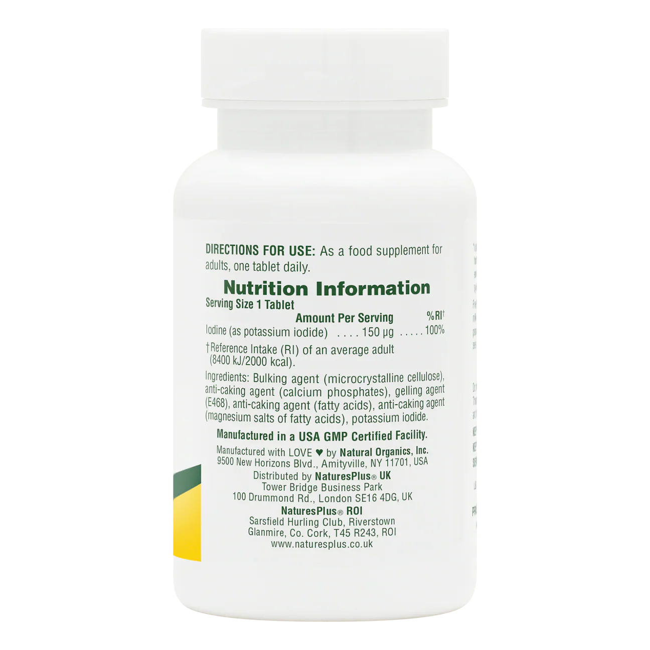 Natures Plus Potassium Iodide 150mcg Iodine 100 Tablets