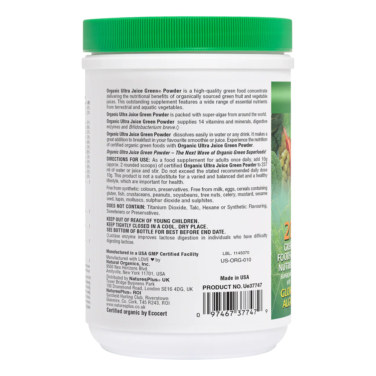 Natures Plus Ultra Juice Organic Green Drink 300g