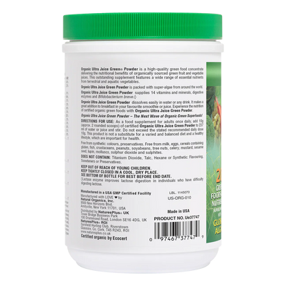 Natures Plus Ultra Juice Organic Green Drink 300g