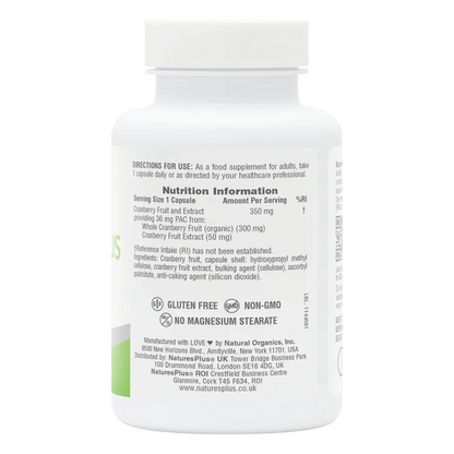 Natures Plus Pro Cranberry Plus 350mg 60 Capsuless