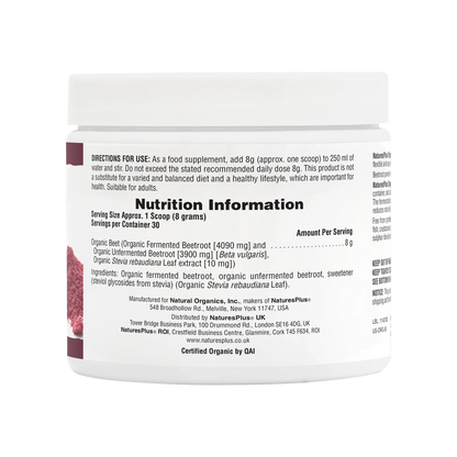 Natures Plus Beet Organic Powder 240g