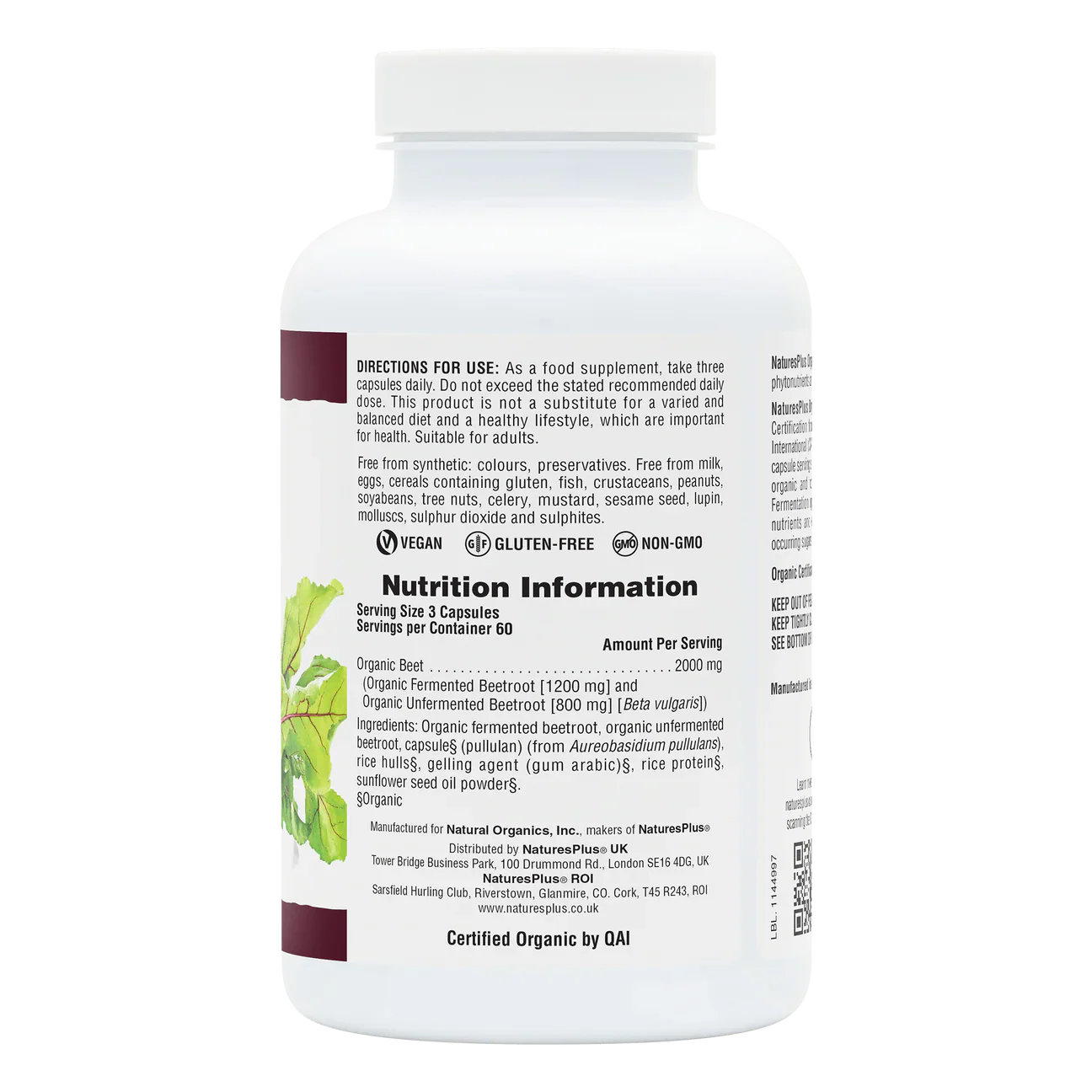Natures Plus Beet Organic 180 Capsules