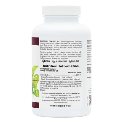 Natures Plus Beet Organic 180 Capsules