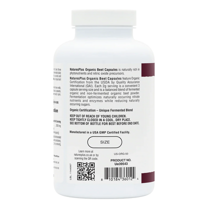 Natures Plus Beet Organic 180 Capsules