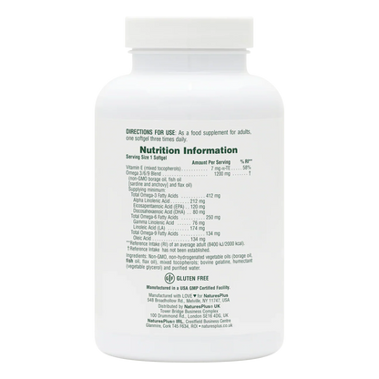 Natures Plus Ultra Omega 3/6/9 1200mg 90 Softgels