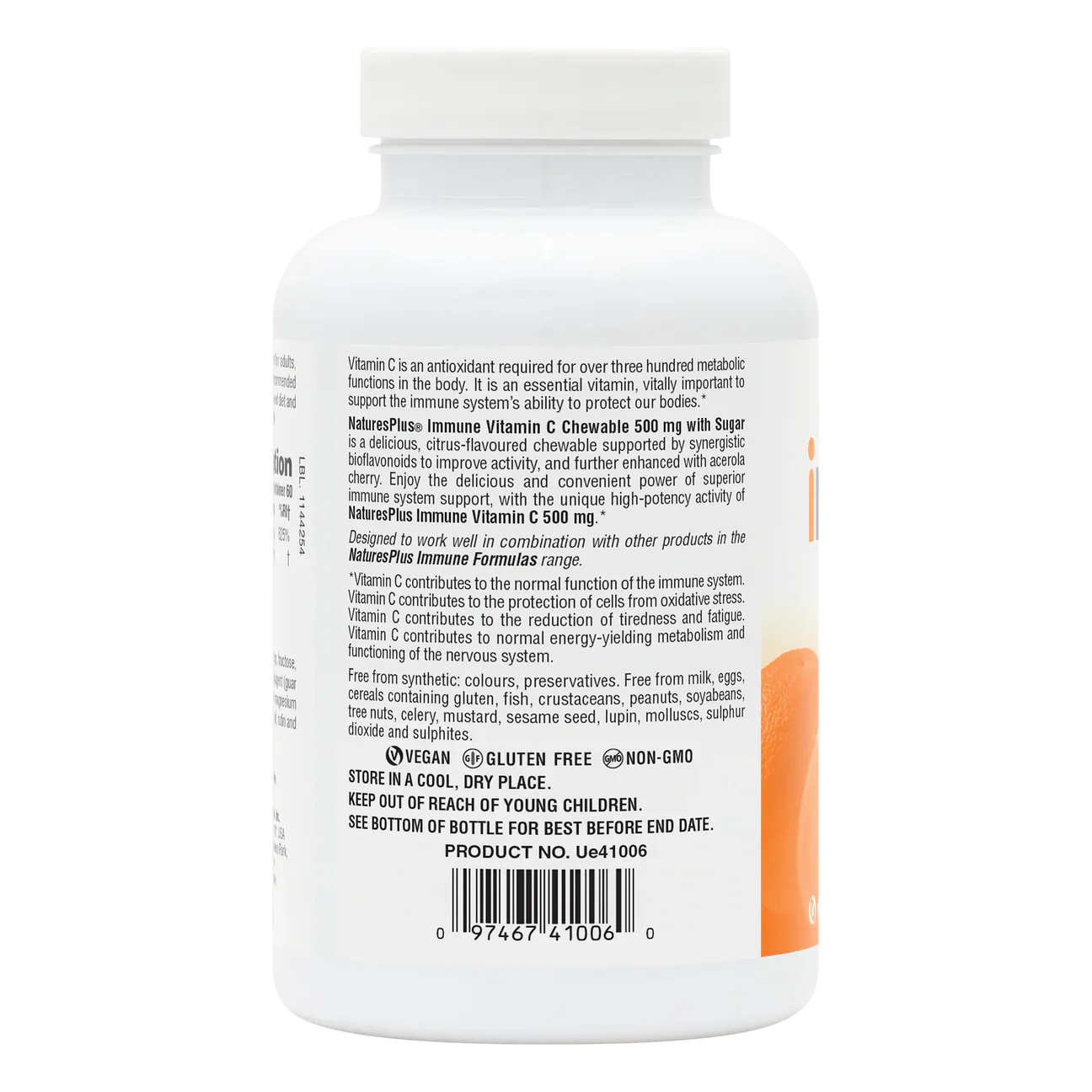 Natures Plus Immune Vitaminamin C 500mg 60 Chewables