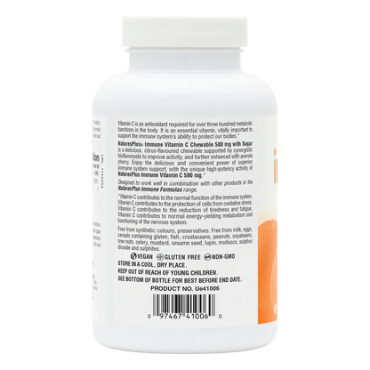 Natures Plus Immune Vitaminamin C 500mg 60 Chewables