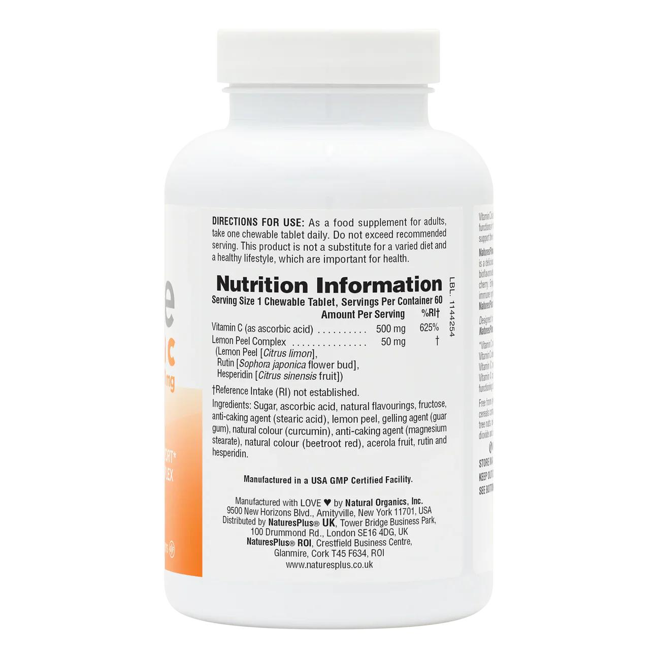 Natures Plus Immune Vitaminamin C 500mg 60 Chewables
