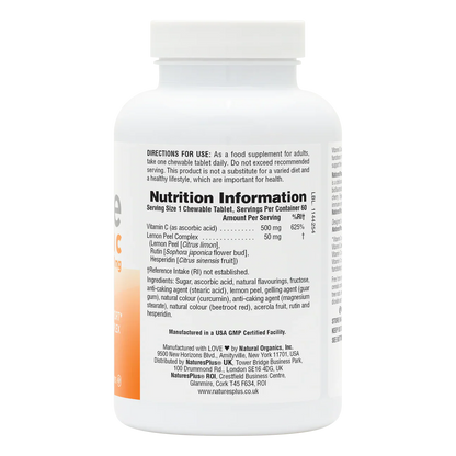 Natures Plus Immune Vitaminamin C 500mg 60 Chewables
