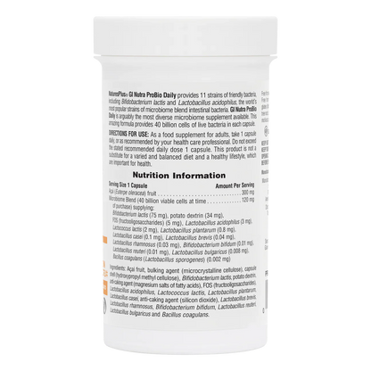 Natures Plus Gi Nutra Pro-Bio Daily 30 Capsules