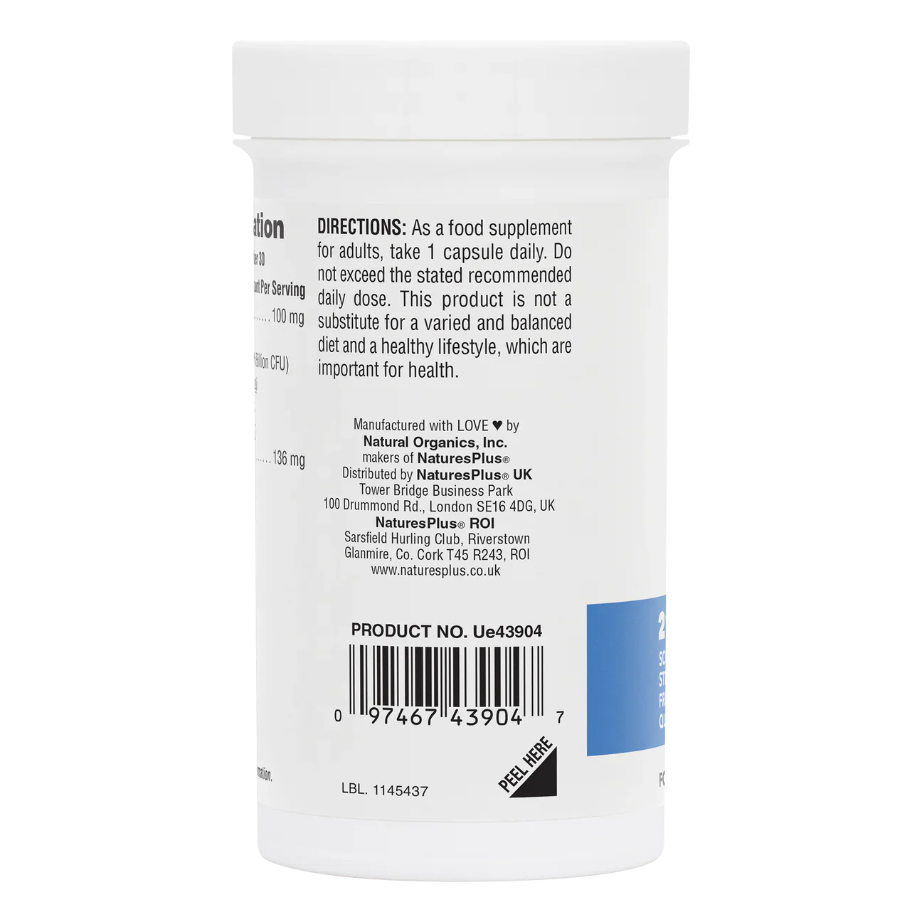 Natures Plus Gi Nutra Pro-Bio Mens 30 Capsules