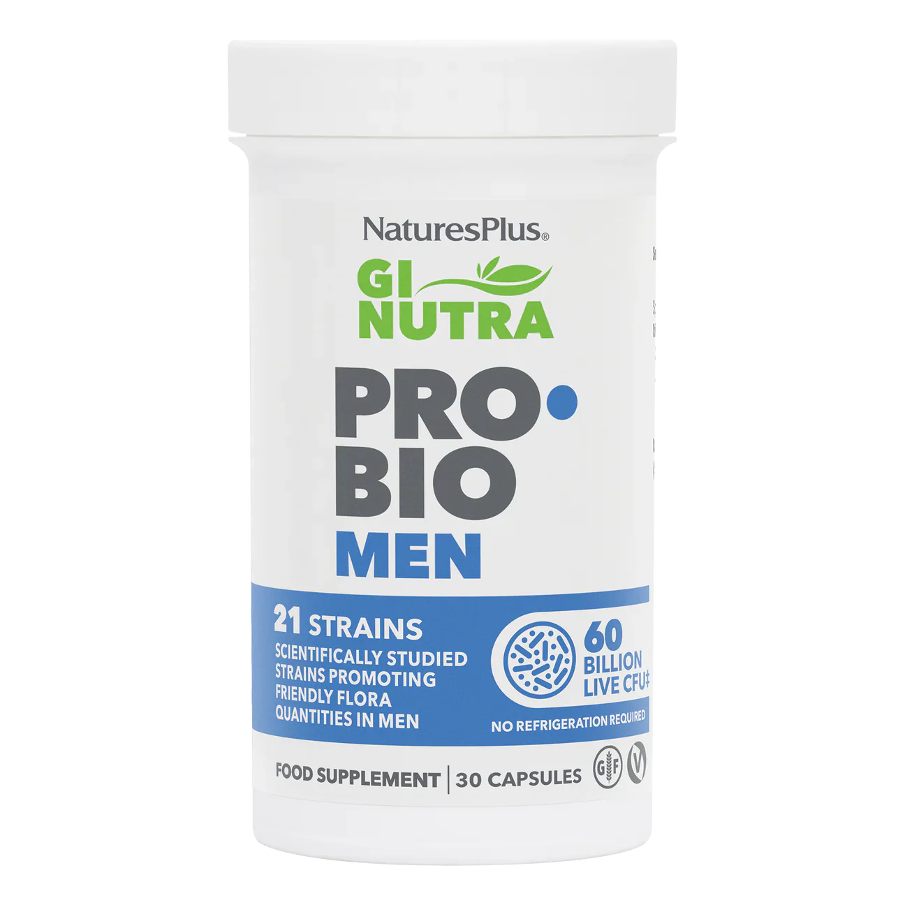 Natures Plus Gi Nutra Pro-Bio Mens 30 Capsules