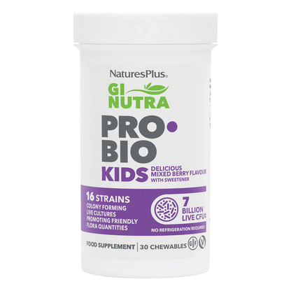 Natures Plus Gi Nutra Pro-Bio Kids Bilayer 30 Chew