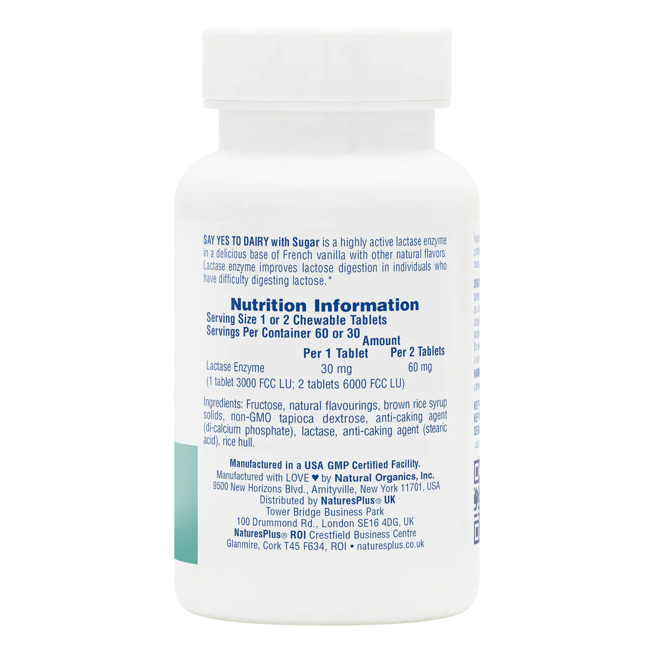 Natures Plus Say Yes To Dairy 60 Chewables