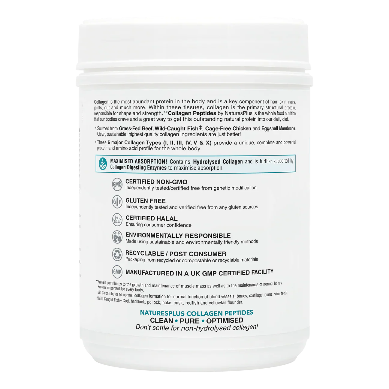 Natures Plus Collagen Peptides Powder