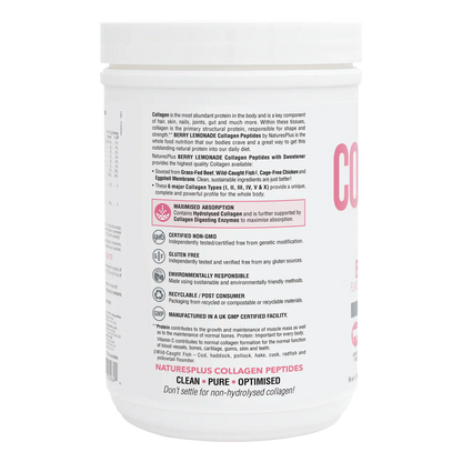 Natures Plus Collagen Berry Lemonade 322g