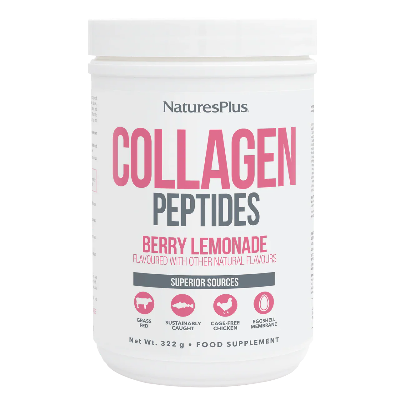 Natures Plus Collagen Berry Lemonade 322g