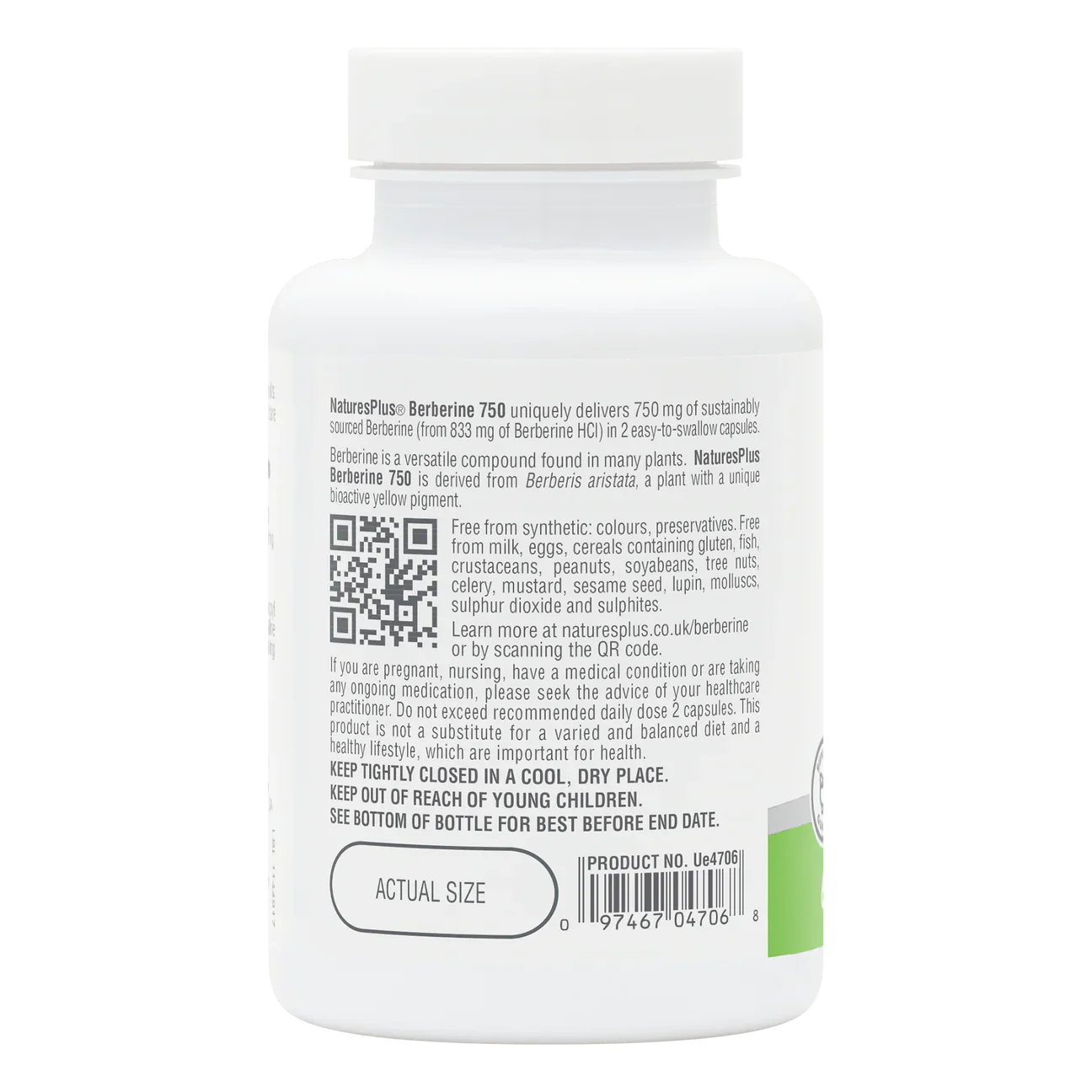 Natures Plus Berberine 750mg 60 Capsules