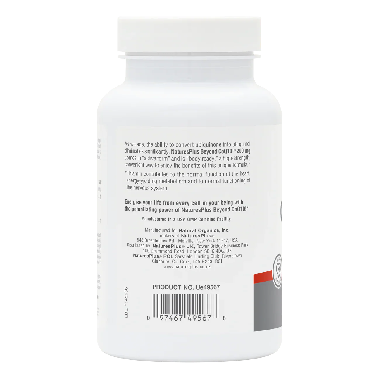 Natures Plus Beyond CoQ10 200mg Ubiquinol
