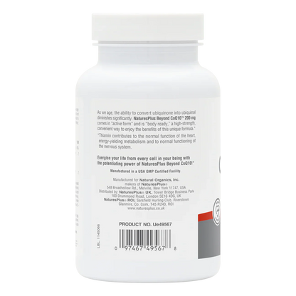 Natures Plus Beyond CoQ10 200mg Ubiquinol