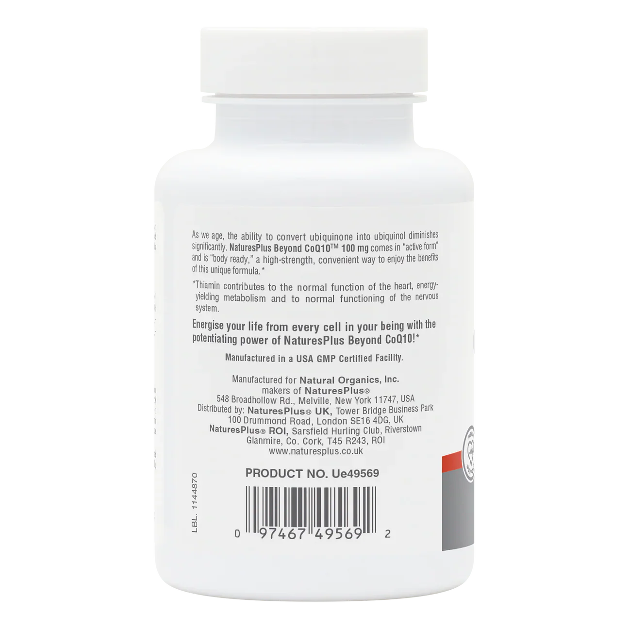 Natures Plus Beyond CoQ10 100mg Ubiquinol