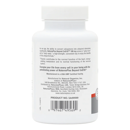 Natures Plus Beyond CoQ10 100mg Ubiquinol